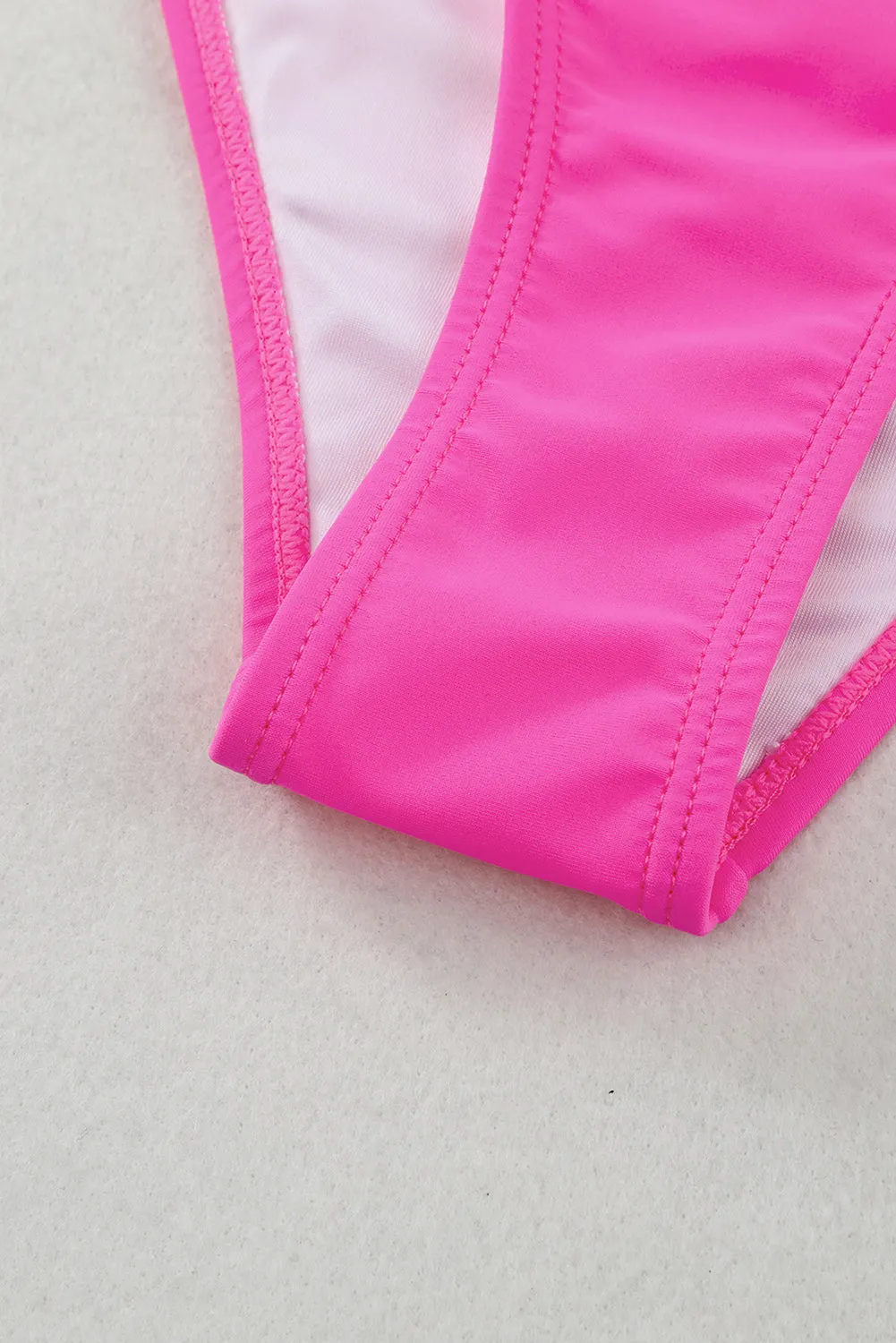 Women's 2 Piece Scalloped Criss Cross High Waist Bikini