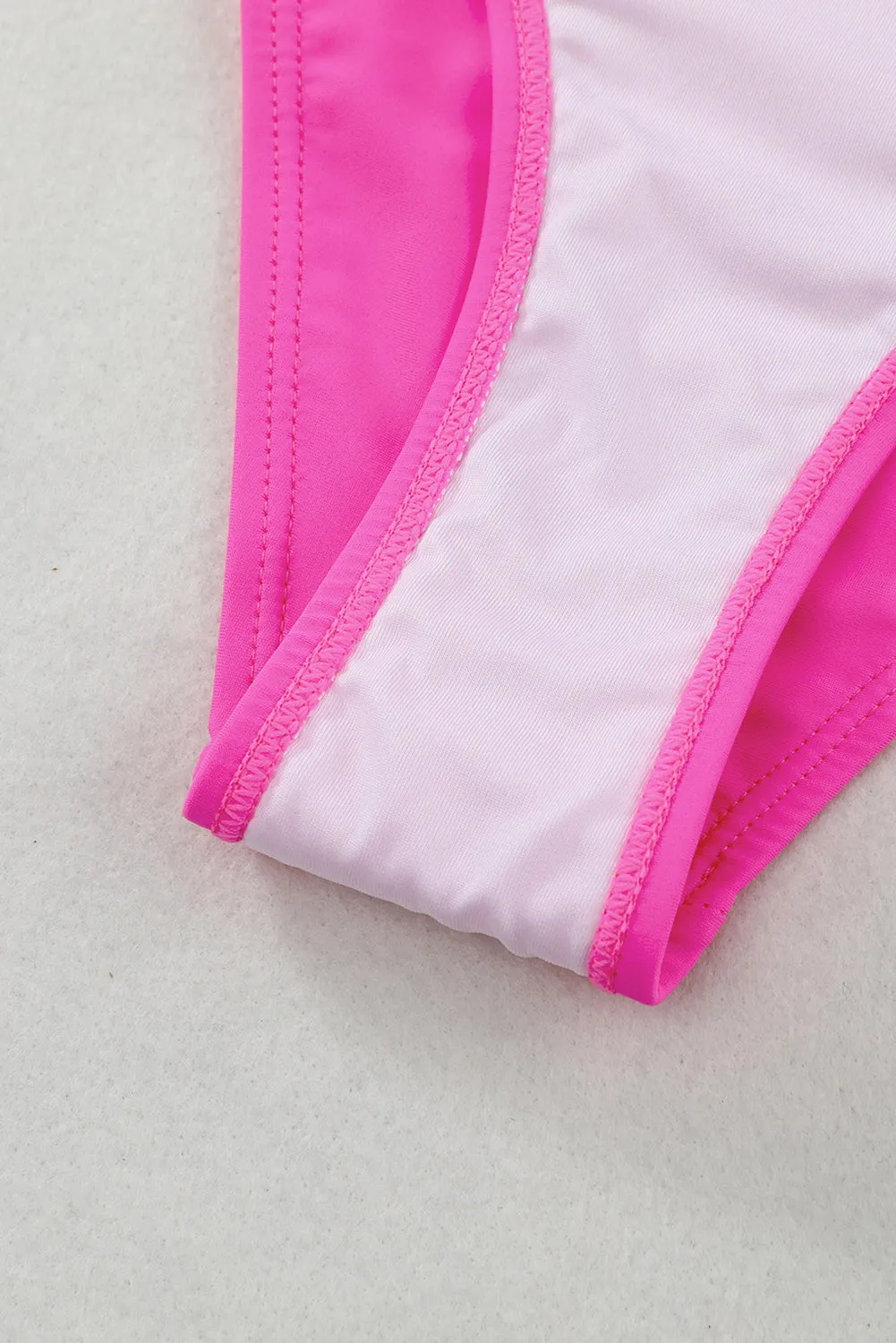 Women's 2 Piece Scalloped Criss Cross High Waist Bikini