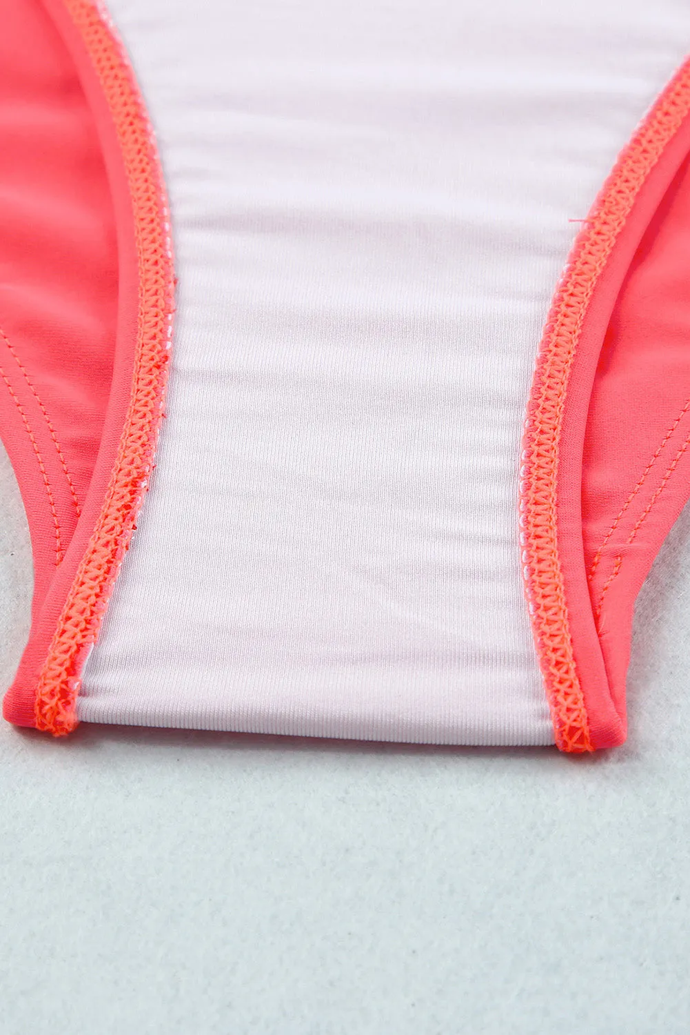 Women's 2 Piece Scalloped Criss Cross High Waist Bikini
