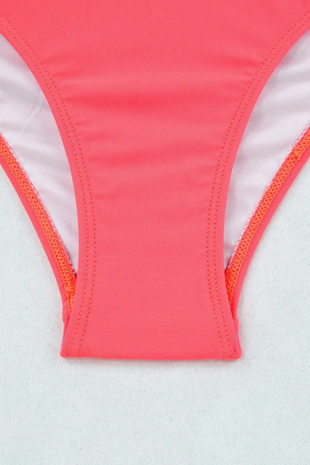 Women's 2 Piece Scalloped Criss Cross High Waist Bikini