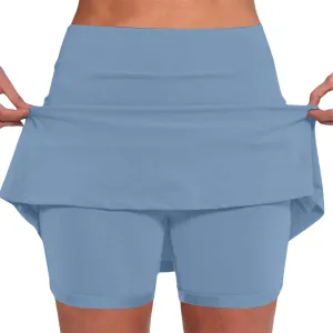 Womens 2024 Skorts with Pockets Tummy Control Plus Size Skorts for Women High Waist Athletic Sports Skirt Casual Shorts
