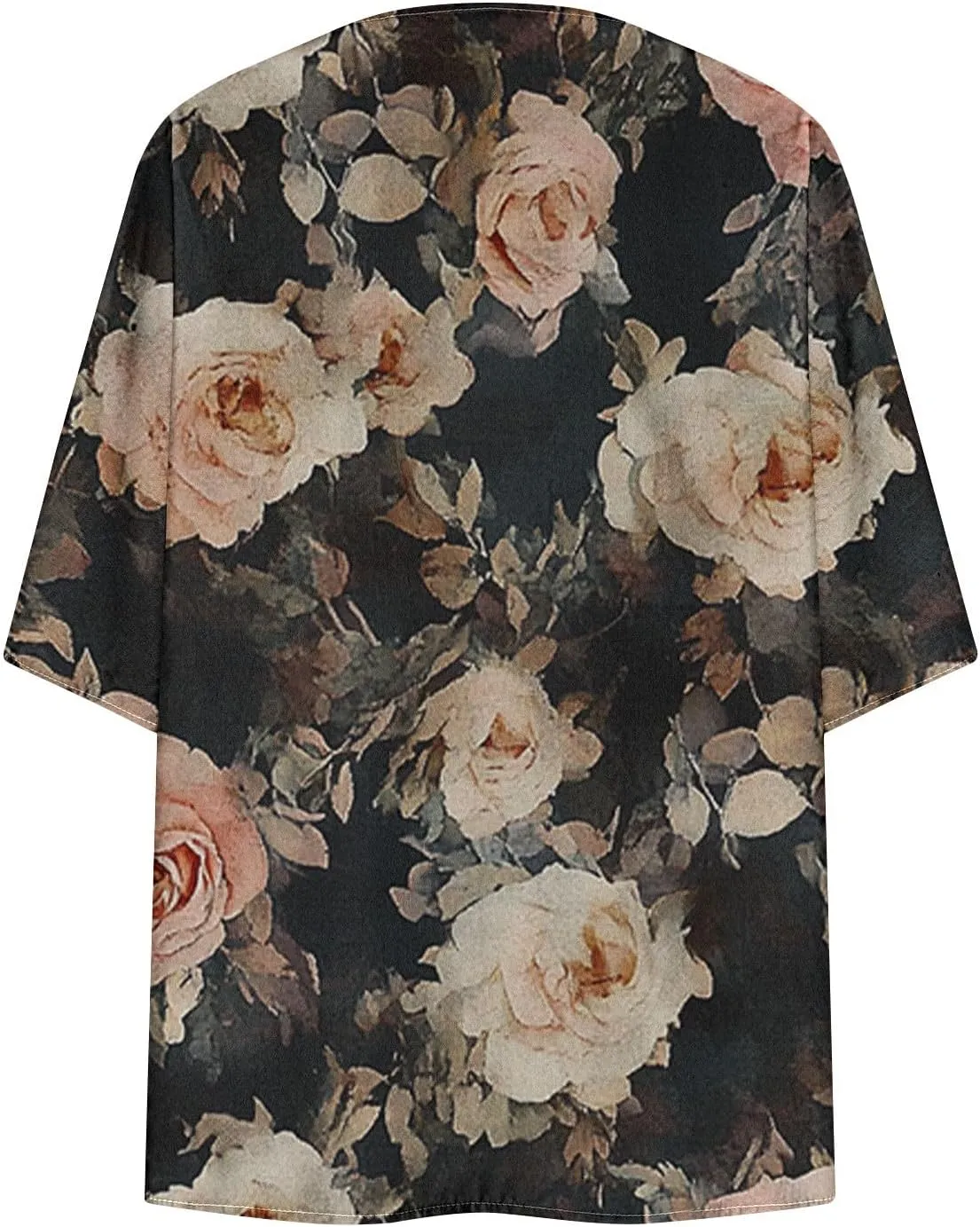 Women's Beach Cover Up Chiffon Kimono Cardigan Flroal Bathing Suit Cover Up Shirt Blouse for Summer Swimwear Coverups