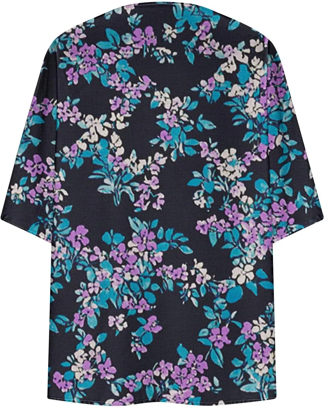 Women's Beach Cover Up Chiffon Kimono Cardigan Flroal Bathing Suit Cover Up Shirt Blouse for Summer Swimwear Coverups