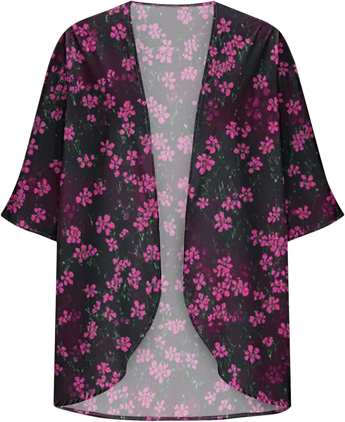 Women's Beach Cover Up Chiffon Kimono Cardigan Flroal Bathing Suit Cover Up Shirt Blouse for Summer Swimwear Coverups