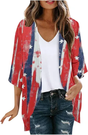 Women's Beach Cover Up Chiffon Kimono Cardigan Flroal Bathing Suit Cover Up Shirt Blouse for Summer Swimwear Coverups