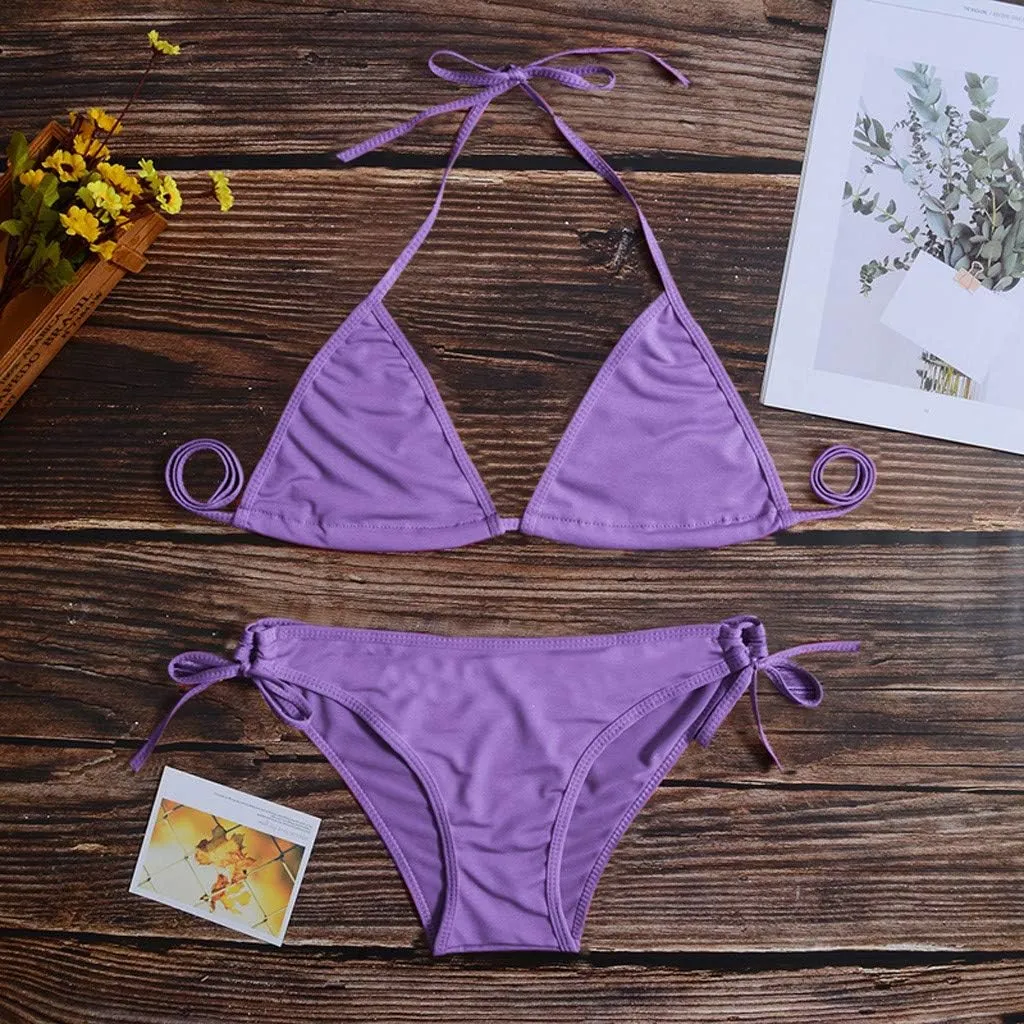 Women's Bikini Set Swimsuit Women Sets Bikini Up Two Plus Size Beachwear Swimwears Tankinis Set Bikini Swimsuit