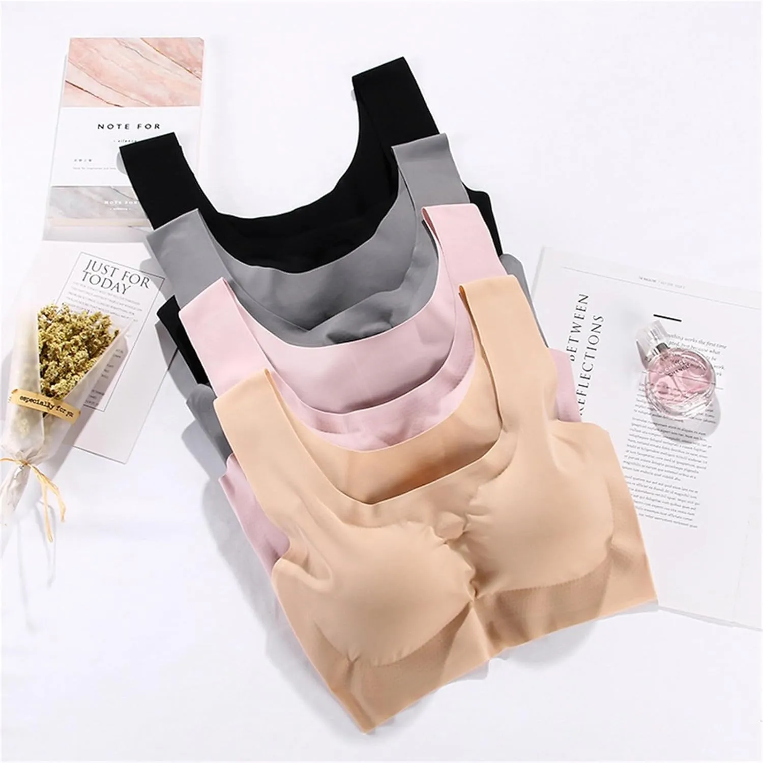 Womens Bras Sports Bra Support Bra Daisy Bra Cotton Bras Wireless Bras for Large Breasted Women