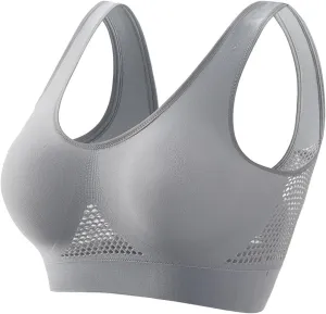 Womens Breathable No Underwire Bra Wireless Everyday Bras Seamless Sports Bra Wirefree Yoga Bra with Removable Pads