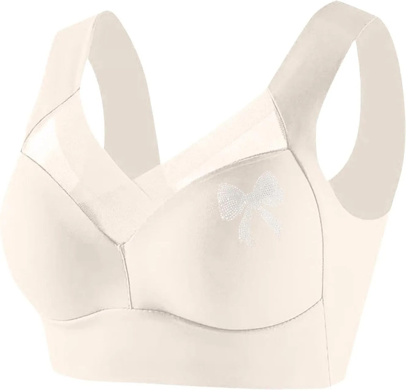 Women's Breathe Sport Lifting Bra Thick Strappy Push Up Bralette Padded Beauty Back Bras Stretch Armpit Fat Bralettes