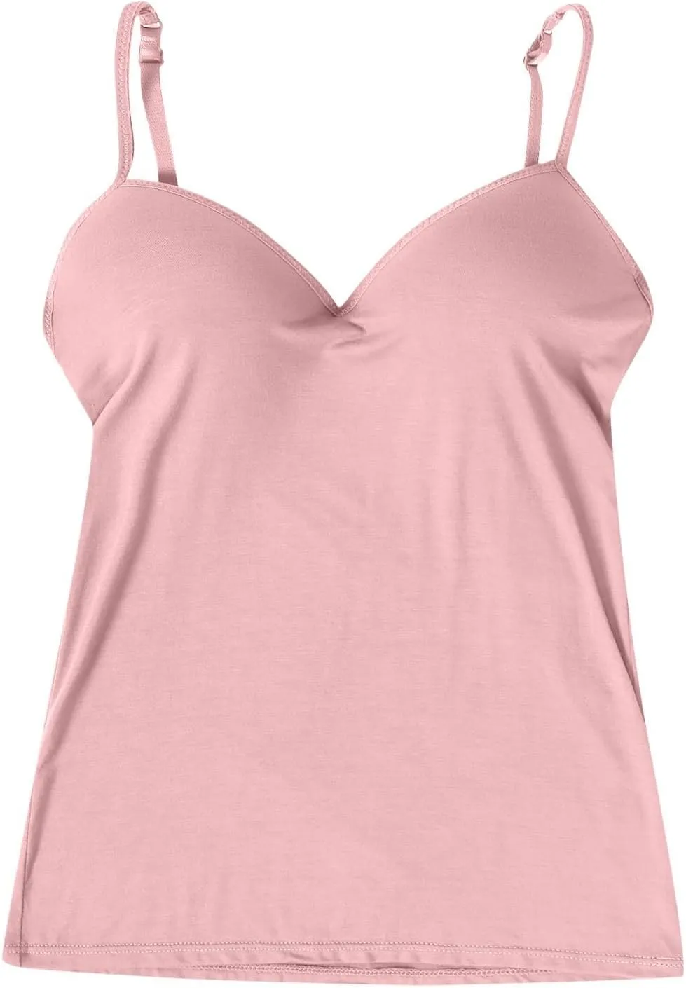 Womens Camisole Tank Tops with Built in Bra Workout Tops Yoga Shirt Cotton Undershirt Adjustable Spaghetti Strap Tank Tops