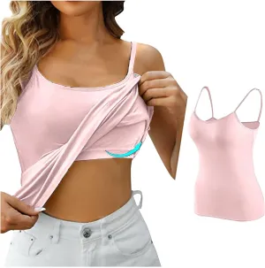 Womens Camisoles Tops Bras Adjustable Spaghetti Strap Tank Tops Stretch Breathable Sport Yoga Undershirts Underwear
