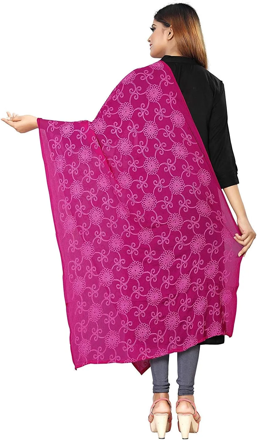Women's Embroidered Scarf Pashmina Shawls and Wraps for Evening Dress || Beach Cover Up Sarong Swimsuit Cover-Up.