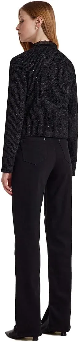 Women's Fashion Casual Cardigan Sweaters, Cropped Crewneck Button Up Knit Cardigans