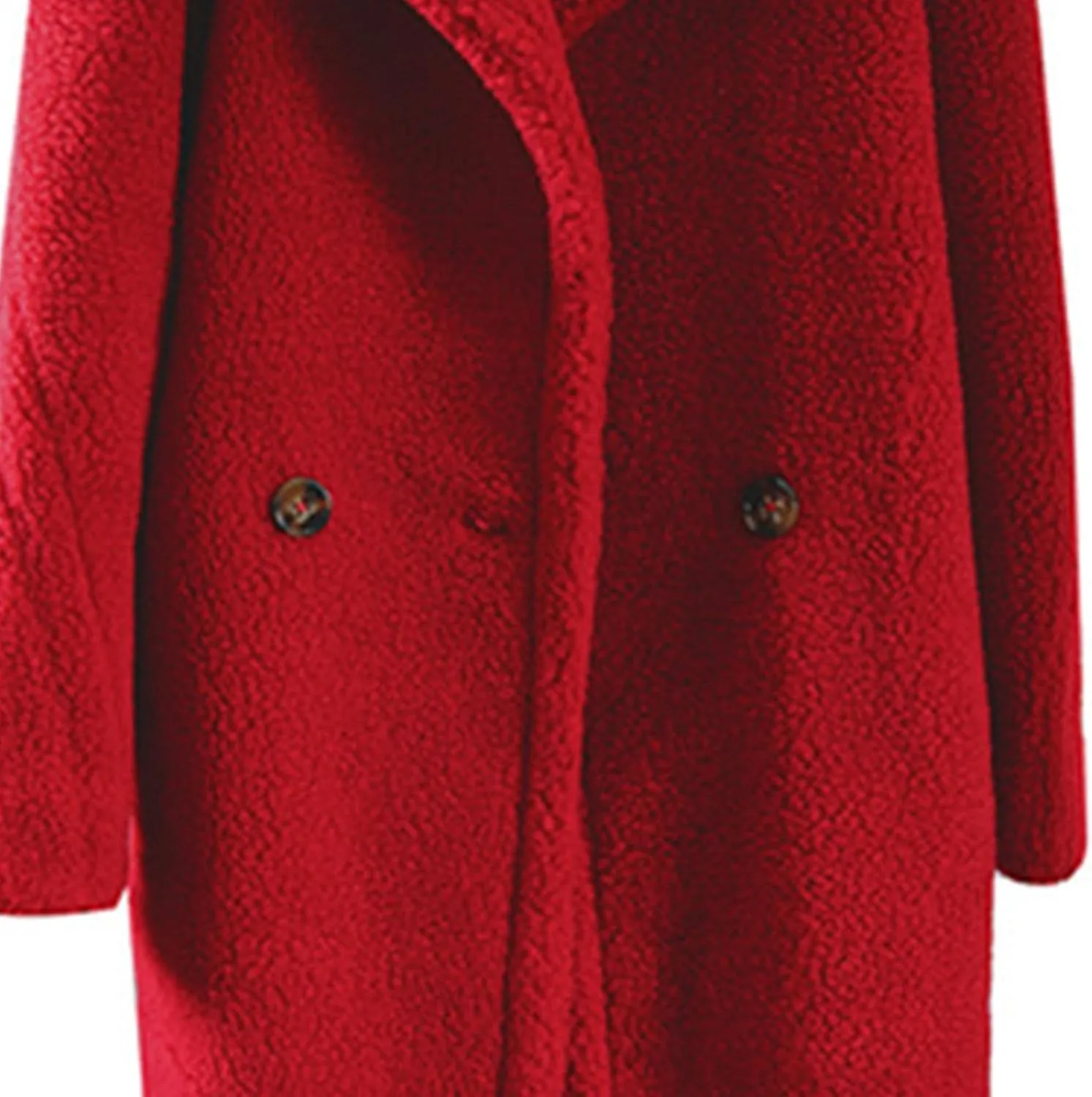 Women's Fleece Lapel Collar Trench Coat Open Front Long Cardigan Overcoat Winter Warm Outwear Jackets