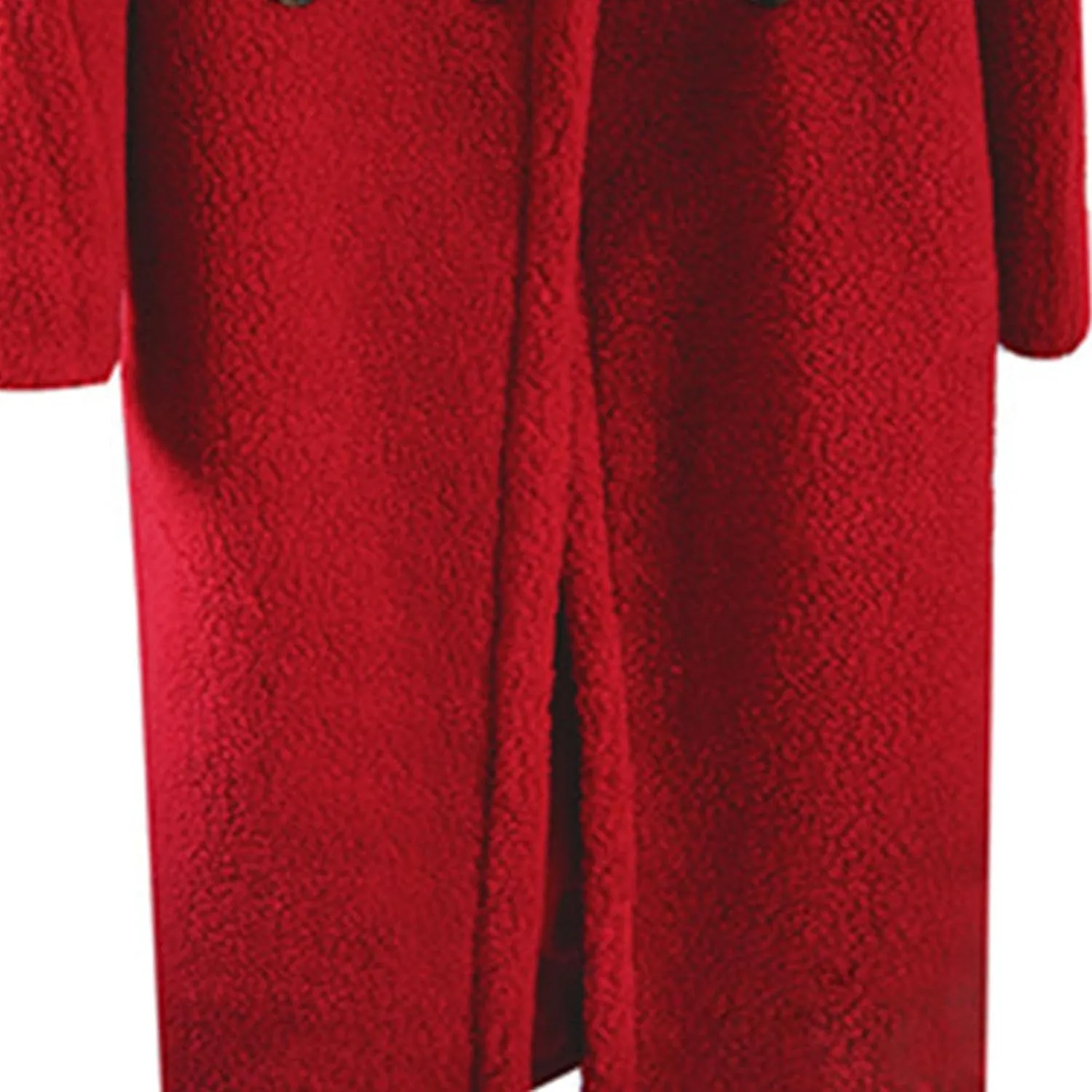 Women's Fleece Lapel Collar Trench Coat Open Front Long Cardigan Overcoat Winter Warm Outwear Jackets