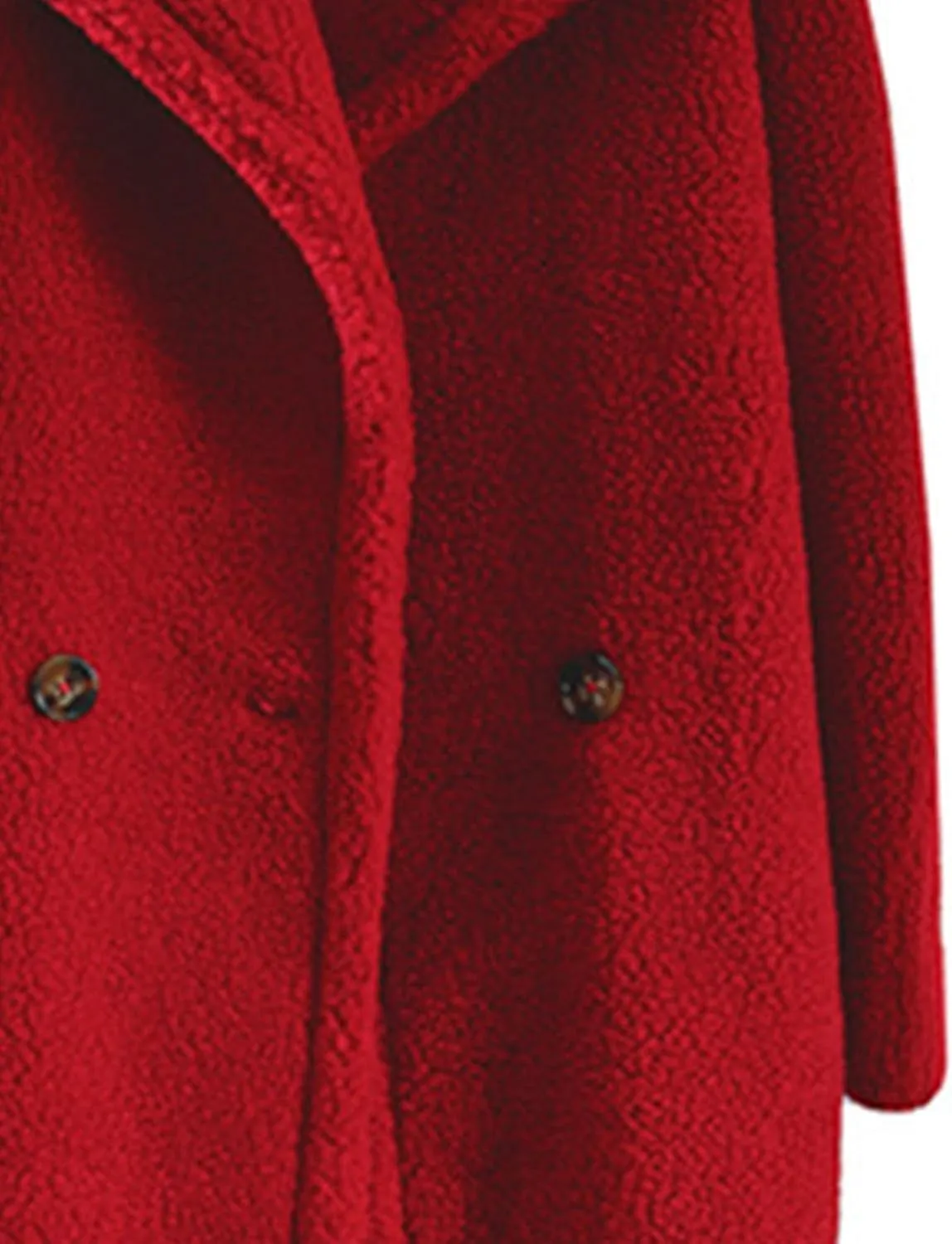 Women's Fleece Lapel Collar Trench Coat Open Front Long Cardigan Overcoat Winter Warm Outwear Jackets