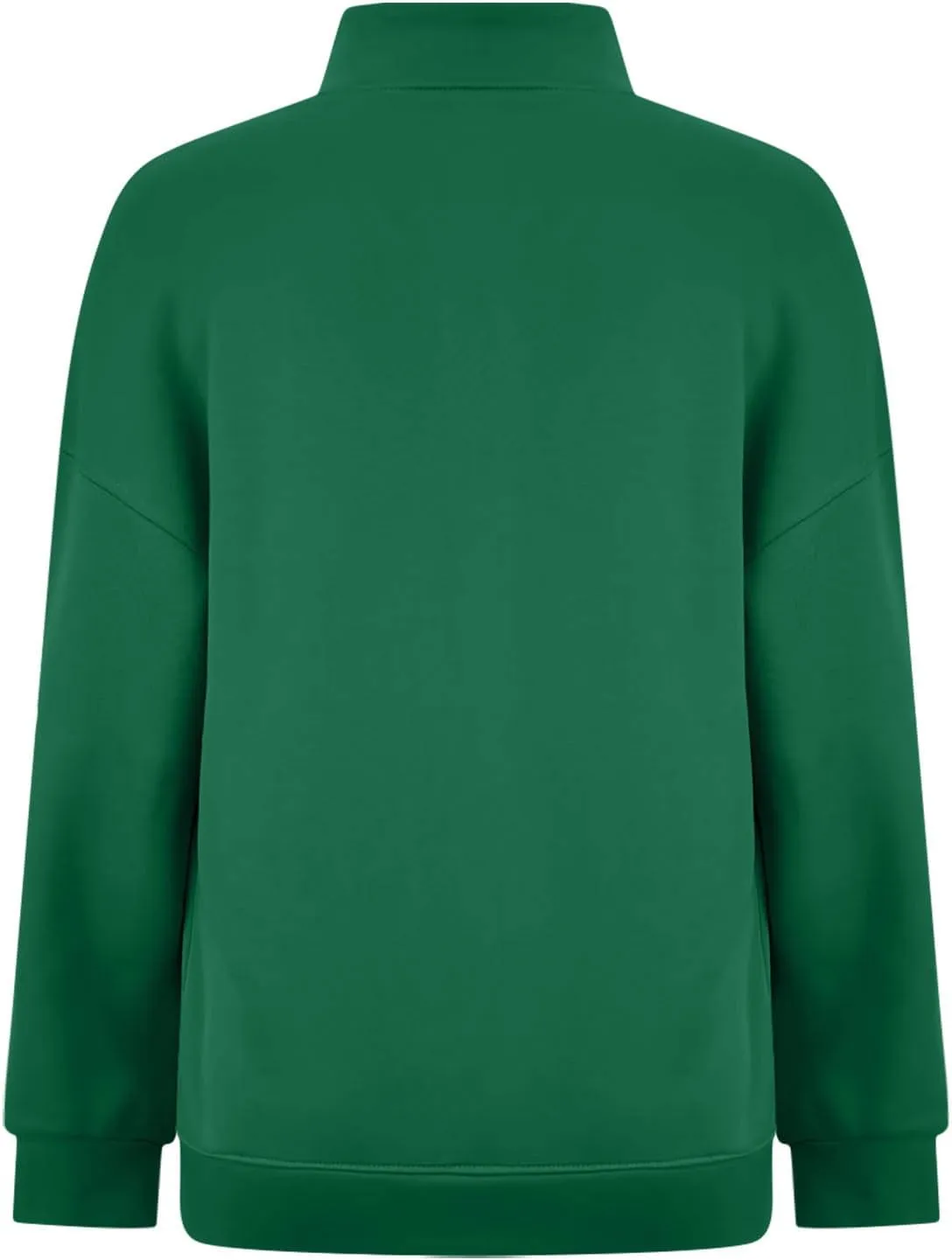 Women's Half Zip Sweatshirts Long Sleeve Drop Shoulder Pullover Casual Oversized Hoodies with Pocket