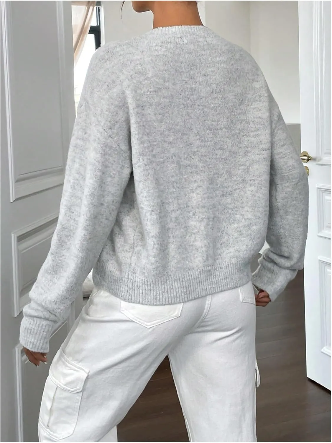 Women's Knit Cardigans Long Sleeve Button Dwon Lightweight Cardigan Sweaters Trendy Fall Outfits
