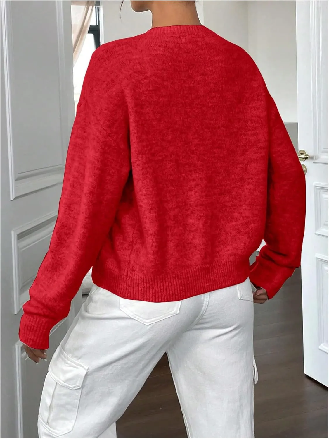 Women's Knit Cardigans Long Sleeve Button Dwon Lightweight Cardigan Sweaters Trendy Fall Outfits