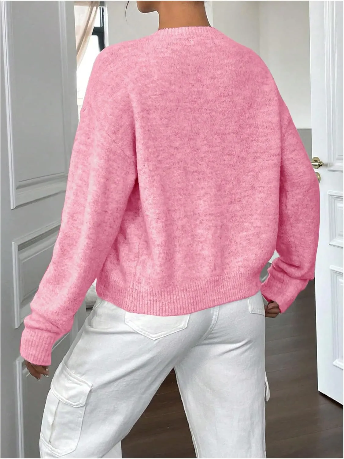 Women's Knit Cardigans Long Sleeve Button Dwon Lightweight Cardigan Sweaters Trendy Fall Outfits