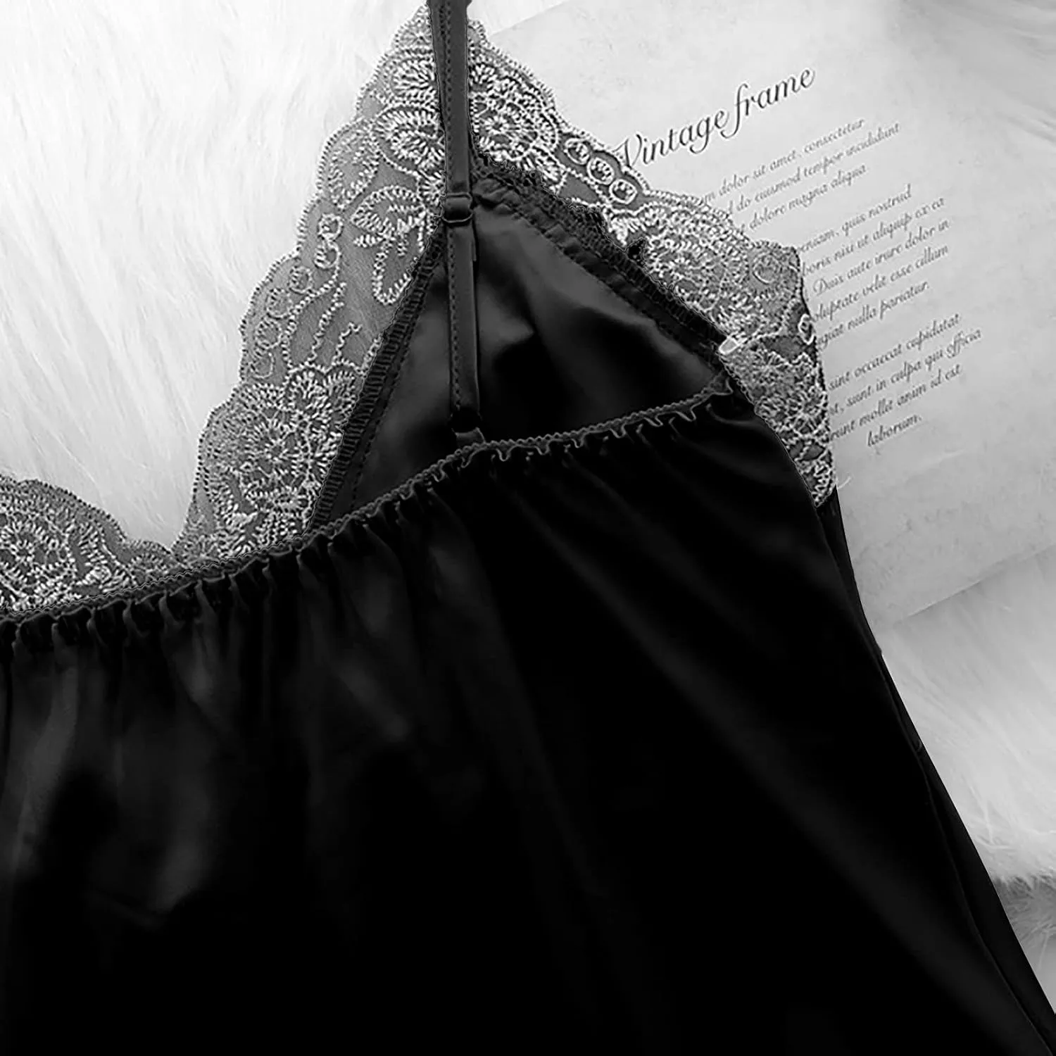 Women'S Lingerie Nightwear Lace 5pcs Set WomenS With Robe Silky Sleepwear Pajama Pajama Satin Sexy Set