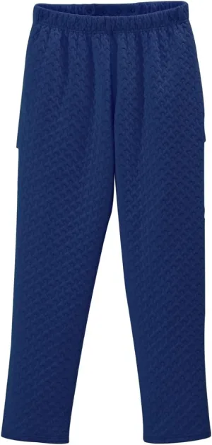 Womens Open-Back Adaptive Quilted Knit Track Suit Pant