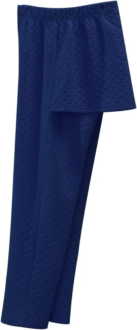 Womens Open-Back Adaptive Quilted Knit Track Suit Pant
