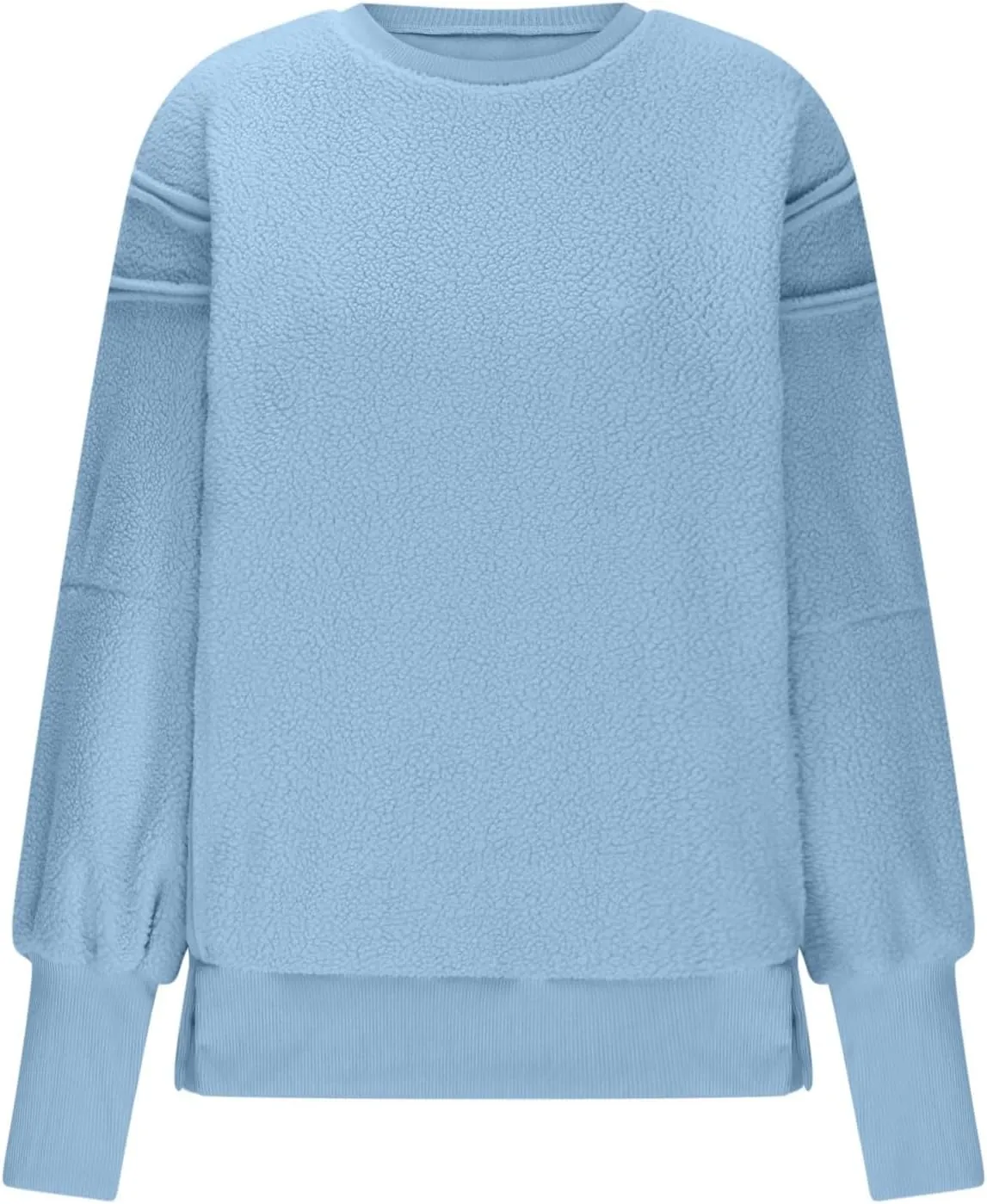 Women's Oversized Crewneck Sweatshirts Trendy Long Sleeve Fleece Pullover Fall Fashion Tops Comfort Winter Clothes