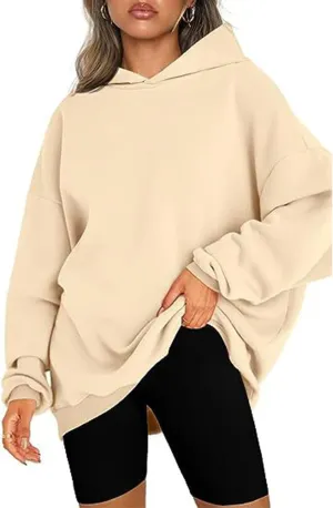 Womens Oversized Hoodies Fleece Sweatshirts 2024 Long Sleeve Pullover Sweaters Clothes with Pockets