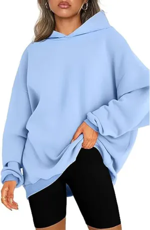 Womens Oversized Hoodies Fleece Sweatshirts 2024 Long Sleeve Pullover Sweaters Clothes with Pockets
