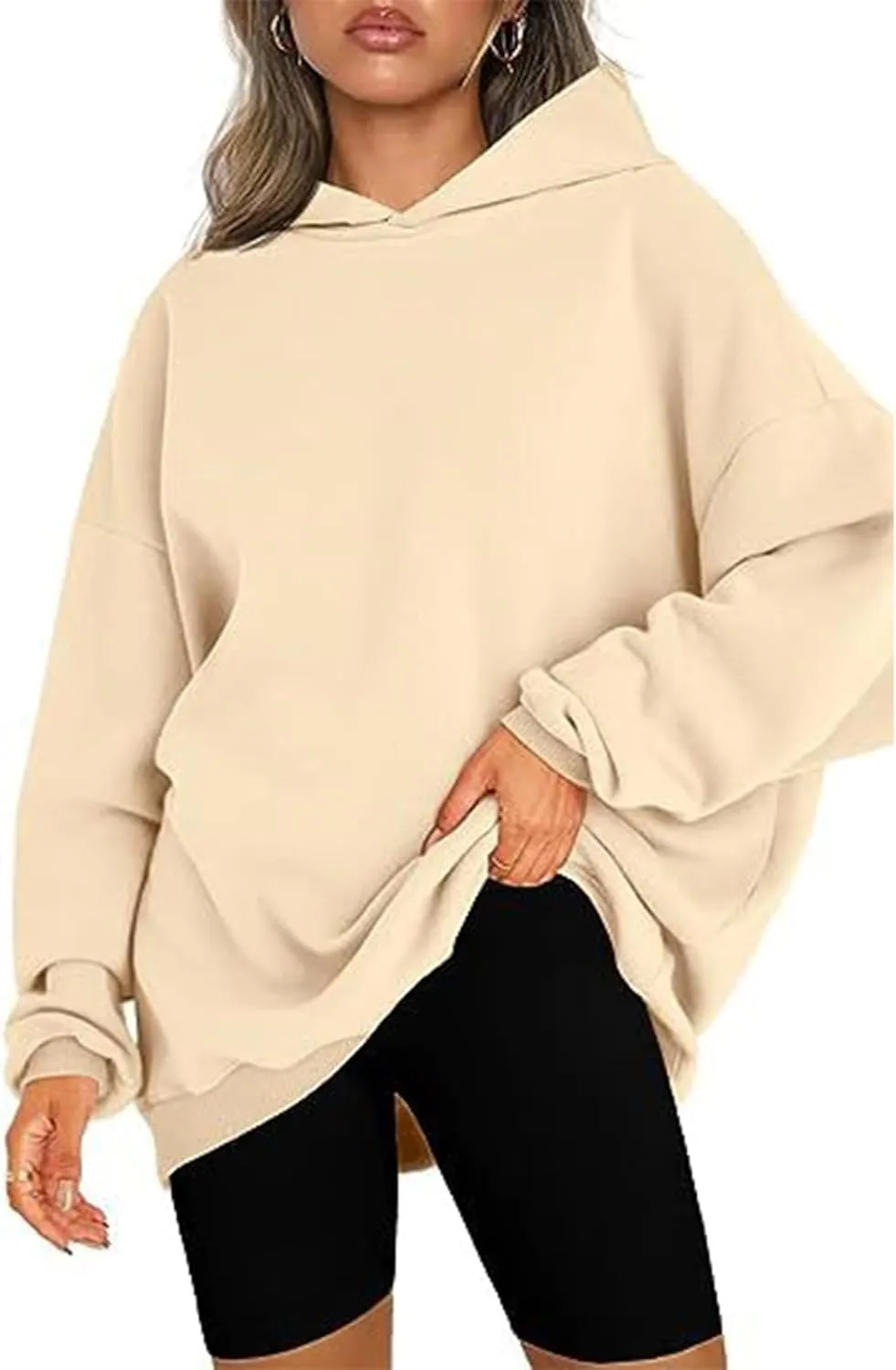 Womens Oversized Hoodies Fleece Sweatshirts 2024 Long Sleeve Pullover Sweaters Clothes with Pockets