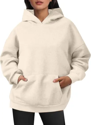 Womens Oversized Hoodies Fleece Sweatshirts Long Sleeve Sweaters Pullover Fall Outfits Winter Clothes