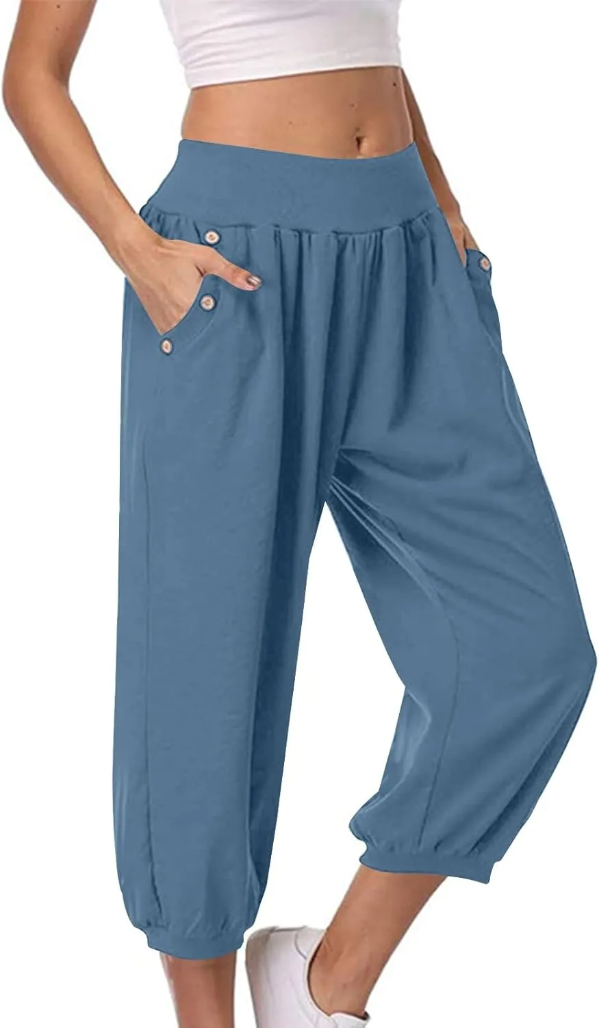 Womens Pants Track Athletic Pants for Women Loose Fit High Cut Straight Leg Basic Cuff Leg Fall Summer Pants 2025