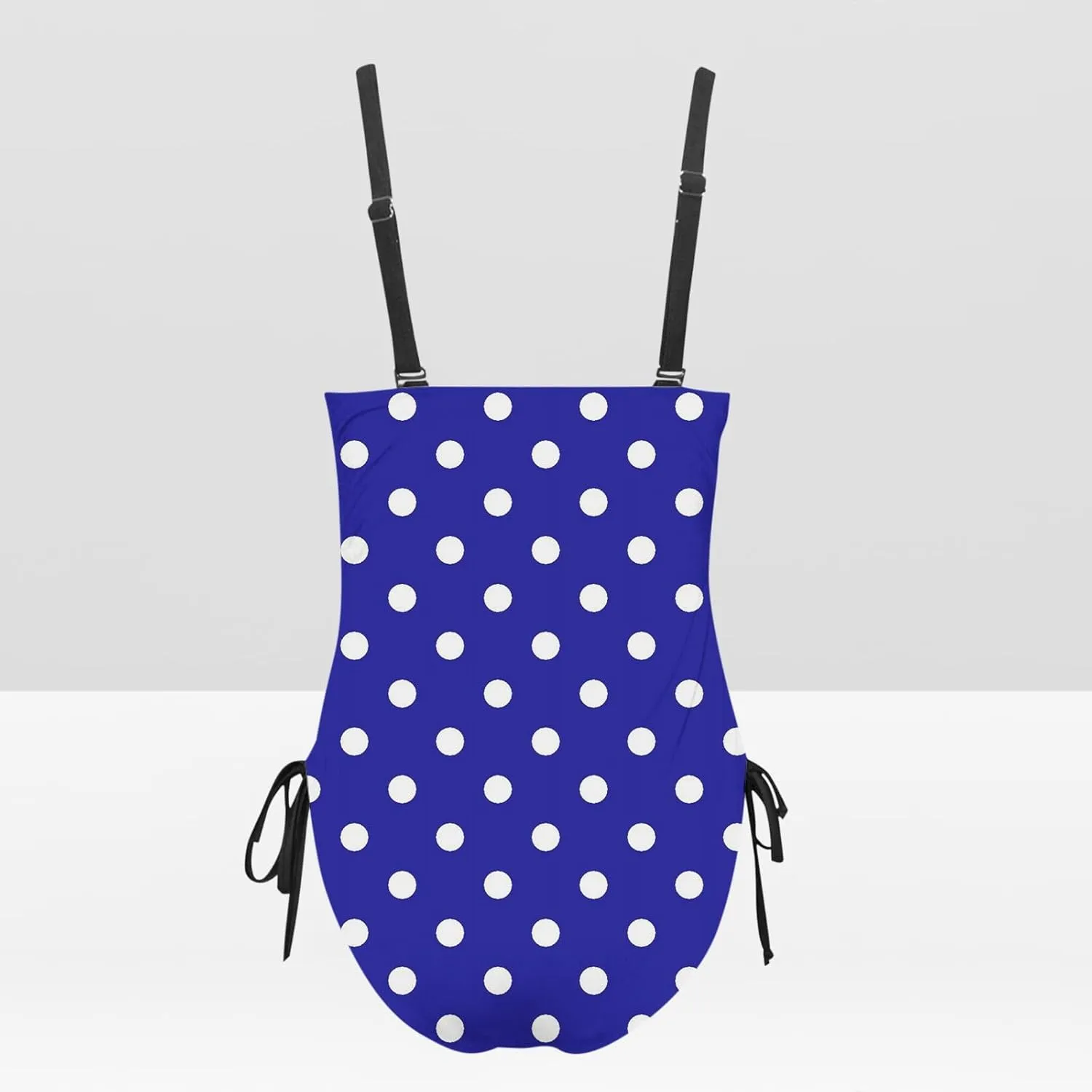 Women's Polka Dot One Piece Swimsuits Drawstring Tummy Control Bathing Suits Vintage Retro Push Up Swimwear 2025