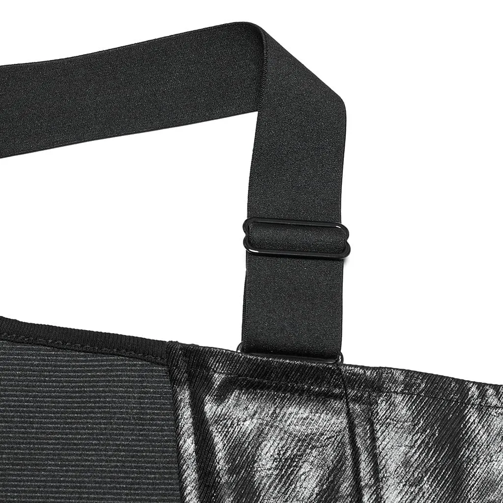 Women's Punk Faux Leather Splice Vest