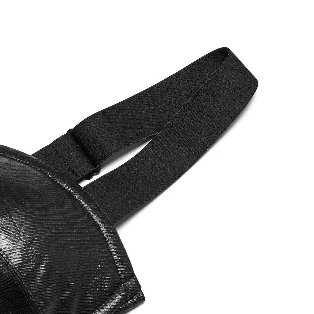 Women's Punk Faux Leather Splice Vest