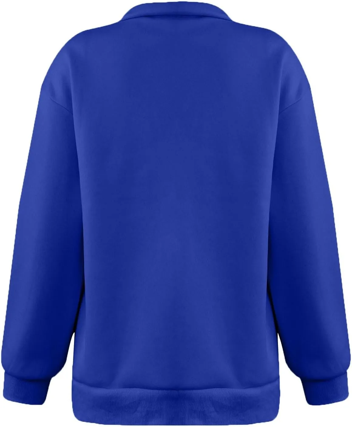 Womens Quarter Zip Trendy Sweatshirts Plain Oversized Long Sleeve Loose Fit Casual Pullover Tops Fall Y2K Clothes