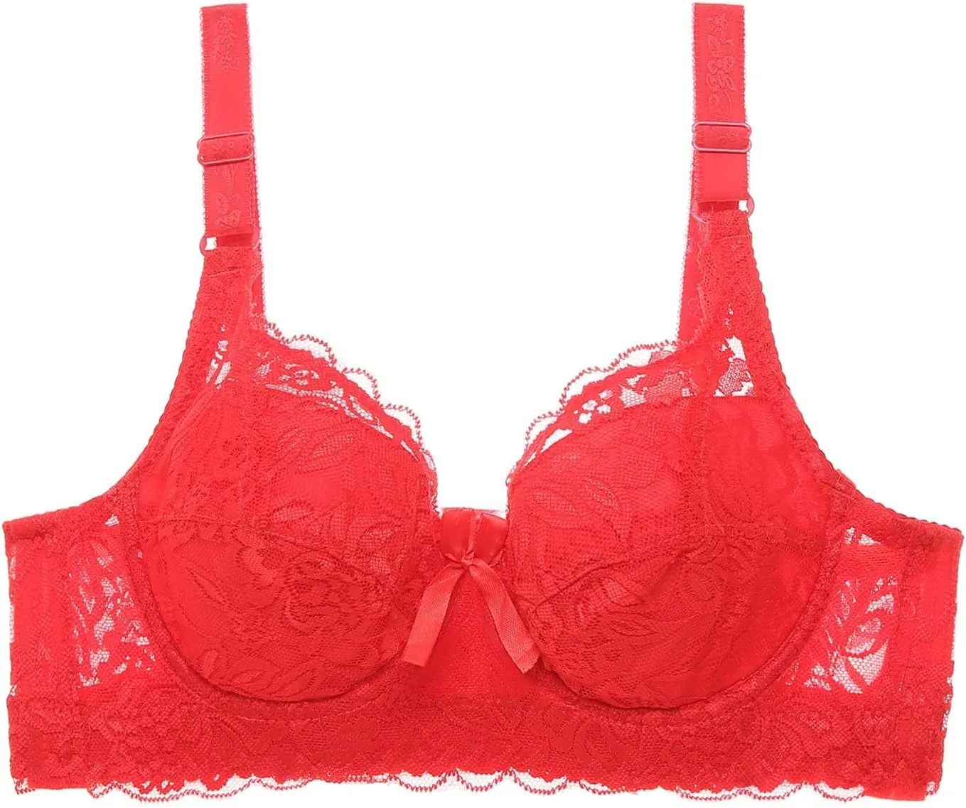 Women's Sexy Lace Bras, No Underwire Bralettes Full Coverage Comfortable Unlined Bralette with Support Everyday Bras