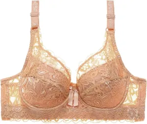Women's Sexy Lace Bras, No Underwire Bralettes Full Coverage Comfortable Unlined Bralette with Support Everyday Bras