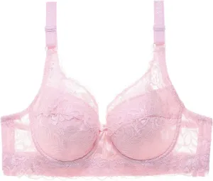 Women's Sexy Lace Bras, No Underwire Bralettes Full Coverage Comfortable Unlined Bralette with Support Everyday Bras