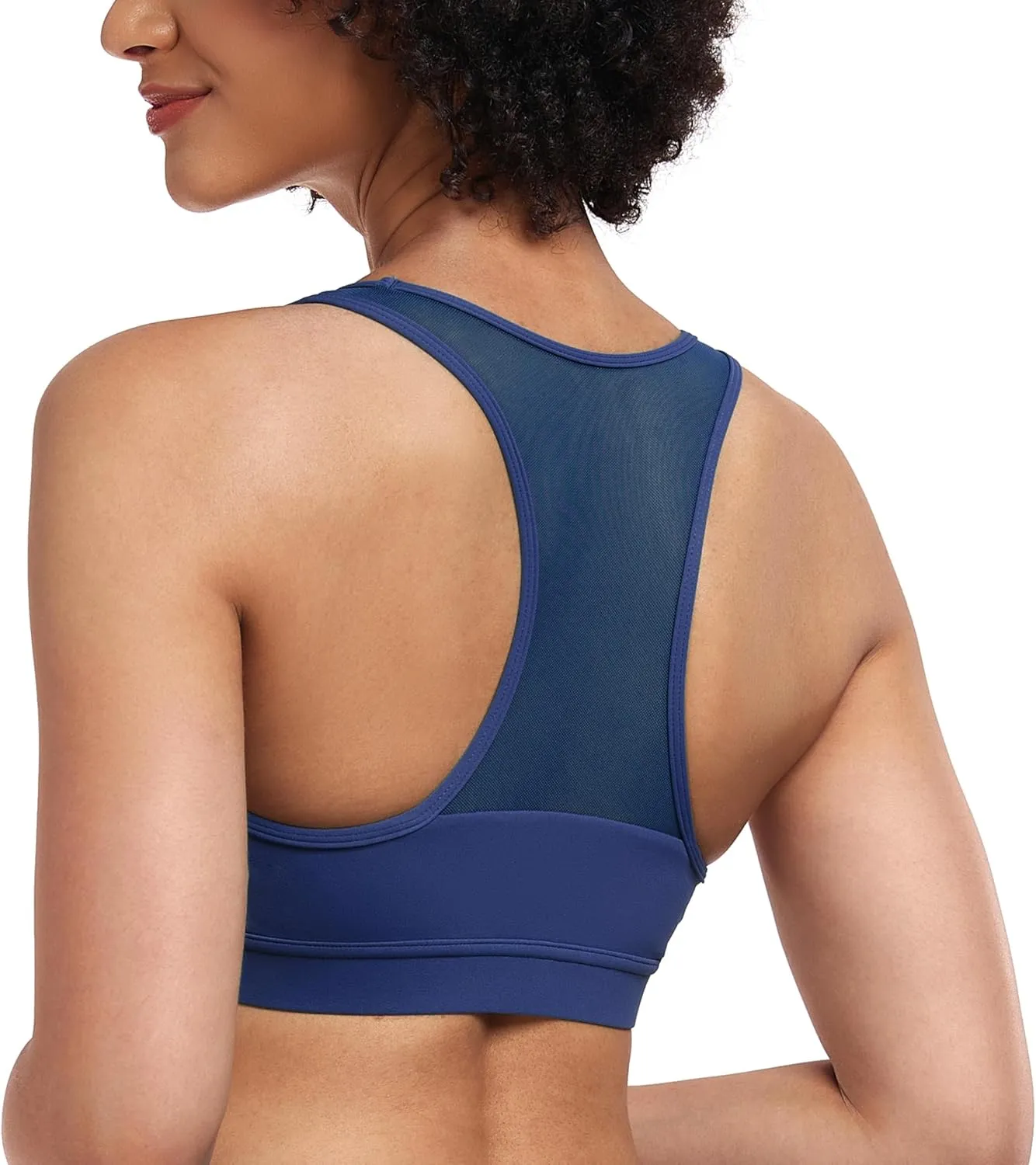Women's Sports Bra Padded Underwear Sexy Top Athletic Running Sports Bra Mesh Workout Bra Yoga Bra