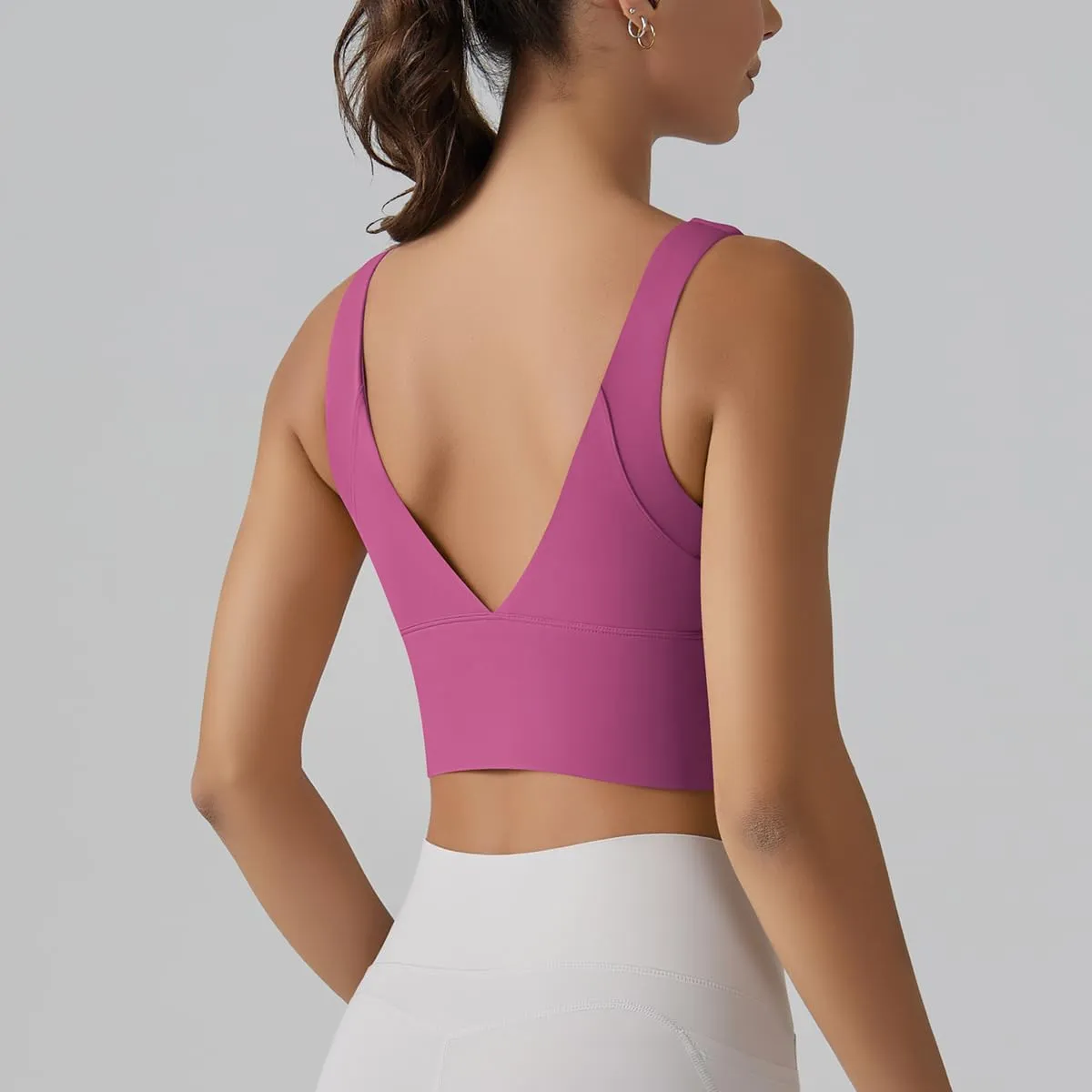 Women's Sports Bra,high Waist Yoga Bras for Women,V-Back Sports Bra with Padding,Suitable high Intensity Sports Bra