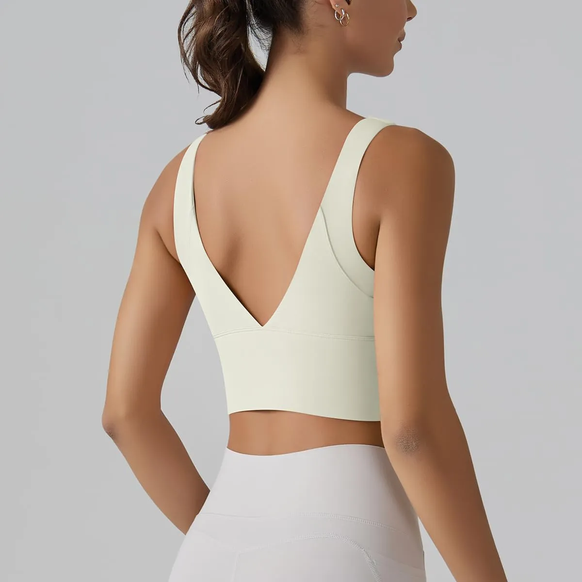 Women's Sports Bra,high Waist Yoga Bras for Women,V-Back Sports Bra with Padding,Suitable high Intensity Sports Bra