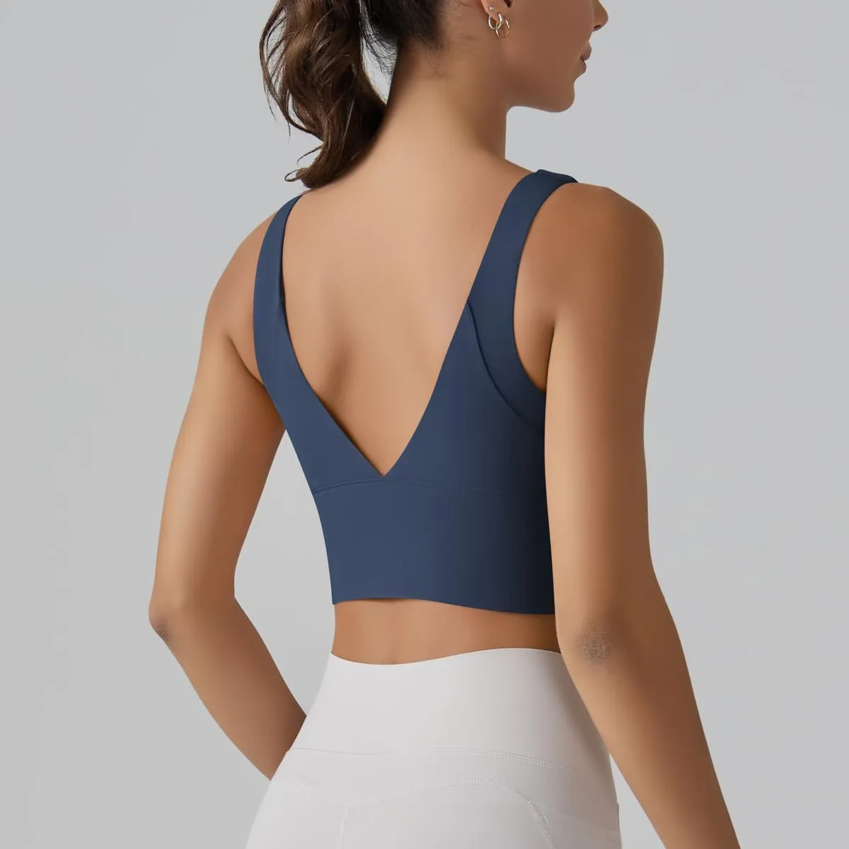 Women's Sports Bra,high Waist Yoga Bras for Women,V-Back Sports Bra with Padding,Suitable high Intensity Sports Bra