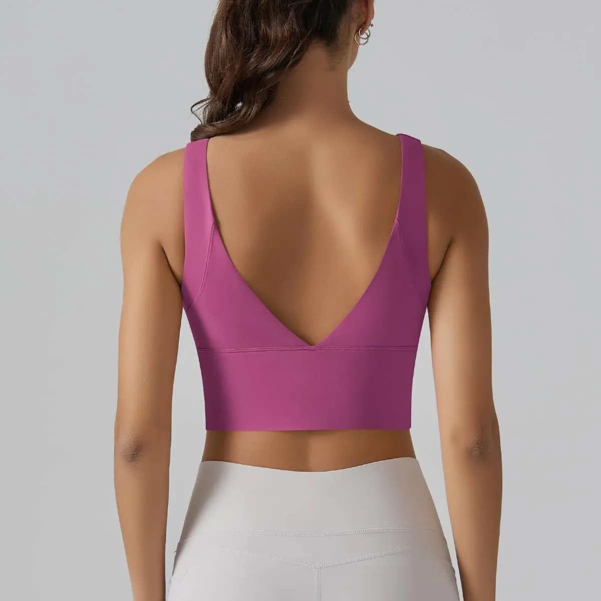 Women's Sports Bra,high Waist Yoga Bras for Women,V-Back Sports Bra with Padding,Suitable high Intensity Sports Bra