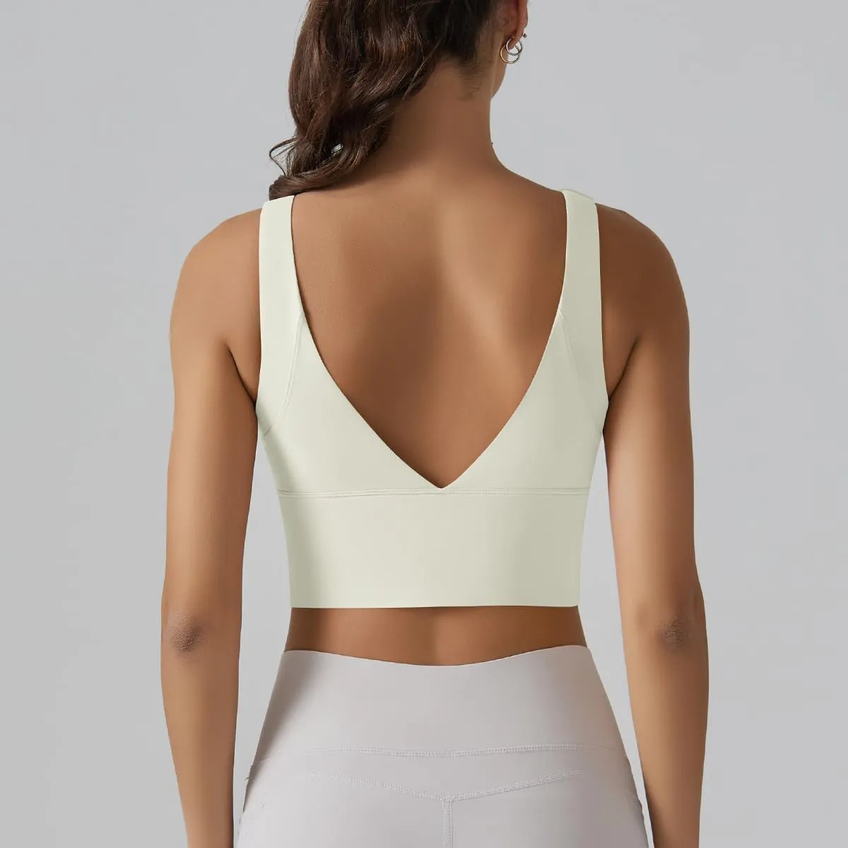 Women's Sports Bra,high Waist Yoga Bras for Women,V-Back Sports Bra with Padding,Suitable high Intensity Sports Bra