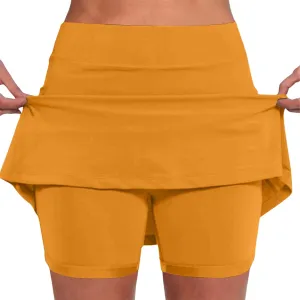 Womens Summer Skorts with Pockets 2024 Tummy Control Plus Size Skorts for Women High Waist Athletic Skirt