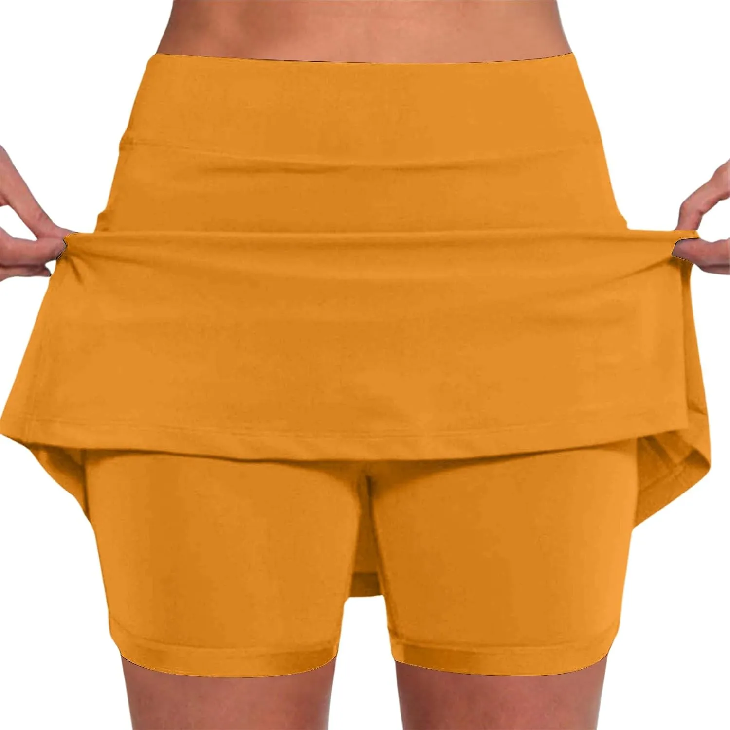 Womens Summer Skorts with Pockets 2024 Tummy Control Plus Size Skorts for Women High Waist Athletic Skirt