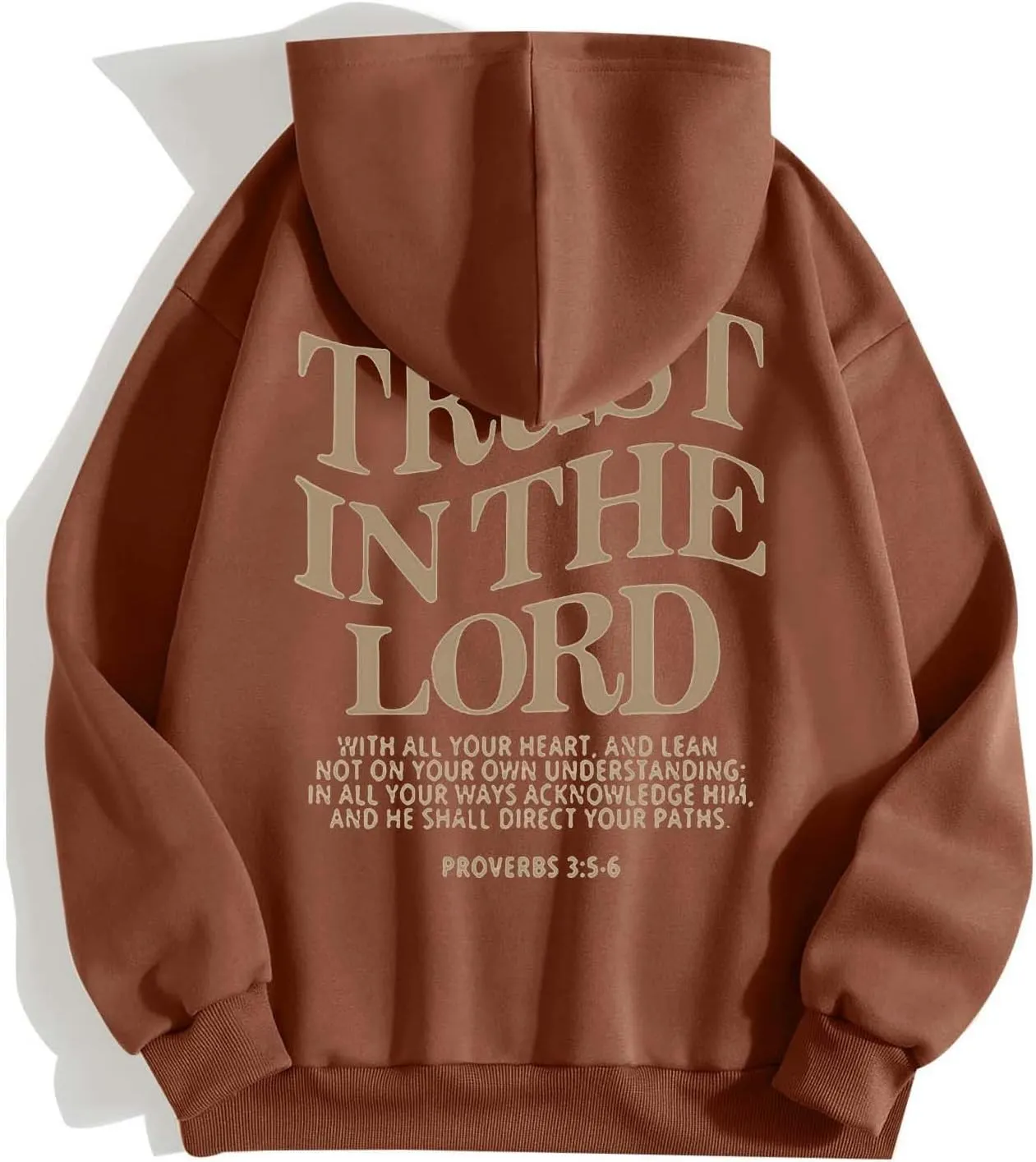 Women's Trust In The Lord Full Zip Up Christian Hoodies Comfort Fleece Lined Aesthetic with Hood Jackets 2024 Jesus