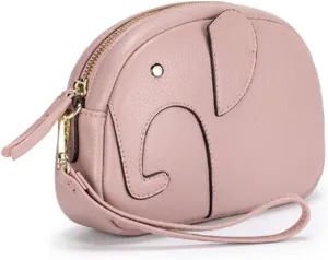 Womens wallet Genuine Leather Messenger Elephant Shape Cross-body Bag for Female